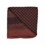 Cotton Scarf - Kufiya pattern 3 brown - black - squared kerchief