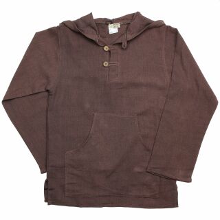 Cotton shirt - Shirt - model 01 - brown XXL