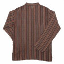 Camicia in cotone - Camicia - modello 02 - strisce rosso-marrone S