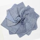 10x leichte Baumwolltücher Tücher B-Ware taubenblau Melange-Look blau Batik Baumwolle färben