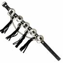 Leather boot chain - Conchas 04 - black