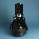 Leather boot chain - Conchas 04 - black