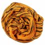 Sciarpa di cotone - zebra arancione - nero - foulard quadrato