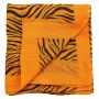 Baumwolltuch - Zebra orange - schwarz - quadratisches Tuch