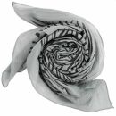 Sciarpa di cotone - zebra grigio - nero - foulard quadrato