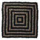 Felt Coaster - defect - Felt balls - Coasters for drinks - black - square - approx. 50 cm