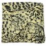 Cotton Scarf - Leopard - Zebra 3 beige - black - squared kerchief