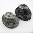 9x Trilby Hüte Hut Set 24 grau-schwarz Fedora Posten Großhandel