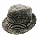 9x Trilby Hüte Hut Set 24 grau-schwarz Fedora Posten Großhandel