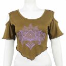 Top with cut outs - Crop Top - Shirt - sleeveless - lotus...