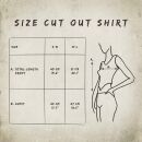 Top con ritagli - Crop Top - Camicia - senza maniche - Fiore della vita - nero