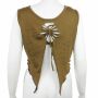 Top with cut outs - Crop Top - Shirt - sleeveless - Flower of life - brown
