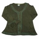 Ladies blouse - Shirt - Embroidery - 3/4 sleeve - Boho -...