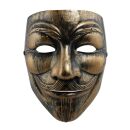 Máscara de Látex - Guy Fawkes - dorado used...
