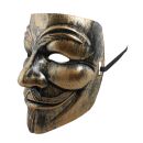 Máscara de Látex - Guy Fawkes - dorado used...