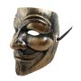 23x Kunststoff Maske Guy Fawkes gold used Anonymous braun Demo Festival mask