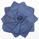10x leichte Baumwolltücher Tücher B-Ware blau Lurex silber Batik Baumwolle färben