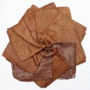 10x leichte Baumwolltücher Tücher B-Ware braun Lurex silber Batik Baumwolle färben