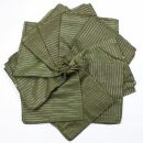 10x leichte Baumwolltücher Tücher B-Ware oliv Lurex silber Batik Baumwolle färben