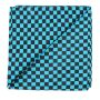 Bandana Scarf - Checked - Checks 1 - turquoise - black - squared neckerchief