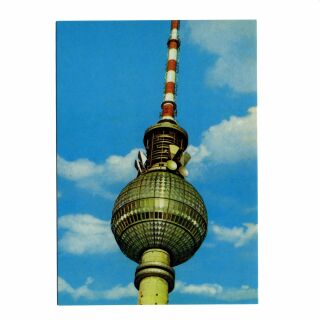 Postkarte DDR Berlin Alexanderplatz 1971 Fernsehturm UKW-Turm Bild Heimat Retro