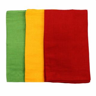 3er Set Baumwolltuch - Reggae - quadratisches Tuch