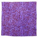 Bandana Scarf - Leopard pattern purple - red - squared neckerchief