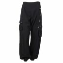 Unisex harem pants - bloomers - Sarouel with button front - Yogi Pants - Cargo pants - black