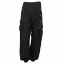 Pantaloni harem unisex - bloomers - Sarouel con bottone davanti - Pantaloni Yogi - Pantaloni Cargo - nero