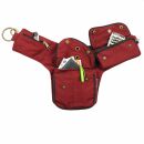 Premium Gürteltasche - Frank - rot-bordeaux - Bauchtasche - Hüfttasche mit mehreren Taschen