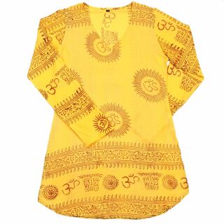 Camicia - Camicetta - Om Saira - giallo - Camicia da abito - Camicia estiva