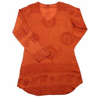 Camisa - Blusa - Om Saira - naranja - Camisa de vestir - Camisa de verano