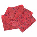 Cotton Scarf - Pareo - Sarong - Indian Pattern 01 - red-blue