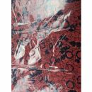 Sciarpa di cotone - pareo - sarong - motivo indiano 01 - rosso-blu