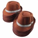 Sombrero de Trilby SKA - marrón - Fedora a cuadros