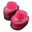 Trilby SKA Hat - pink - Fedora chequered