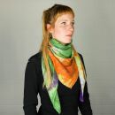 Cotton Scarf - colourful Om - squared kerchief