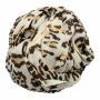 Sciarpa - motivo leopardo 2 beige - nero - 50x180 cm - fazzoletto da collo