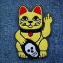 Aufnäher - Winkekatze - Stinkefinger - Patch