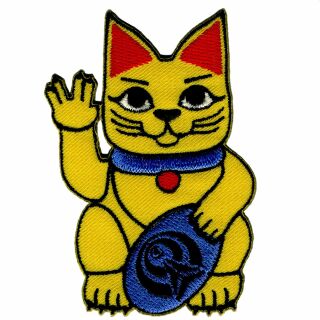 Patch - gatto della fortuna - maneki neko - saluto vulcanico - toppa