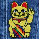 Parche - Agitando gato chino - Maneki Neko - Signo de la paz - Parche