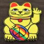 Aufnäher - Winkekatze - Peace Zeichen - Patch