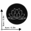 Patch - Fiore di loto - fiore - oro o argento - toppa