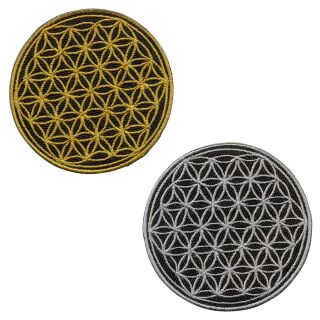 Patch - Flower of life - gold or silver - Patch