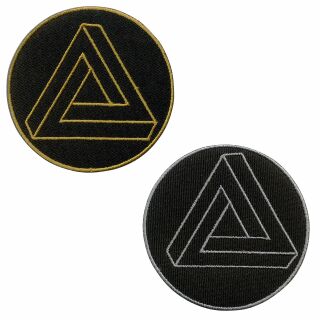 Patch - Triangle - Tetrahedron - sacred geometry - gold or silver - Patch