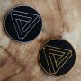 Patch - Triangle - Tetrahedron - sacred geometry - gold or silver - Patch