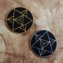Parche - Estrella - Tetraedro - Merkaba - geometría sagrada - oro o plata - Parche