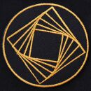 Patch - Hexahedron - Metatrons cube - sacred geometry - gold or silver - Patch