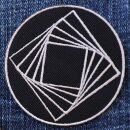 Patch - Hexahedron - Metatrons cube - sacred geometry - gold or silver - Patch