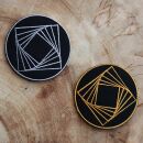 Patch - Hexahedron - Metatrons cube - sacred geometry - gold or silver - Patch